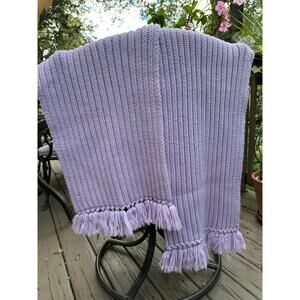 J Crew Wool Scarf Wool new lavender ribbed women’s large fringed